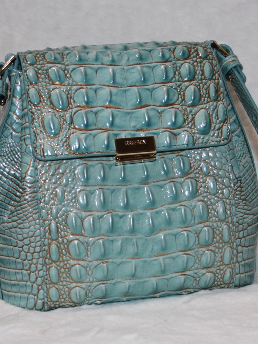 Brahmin Margo Crossbody Bag Waterfall Melbourne Leather Purse Handbag